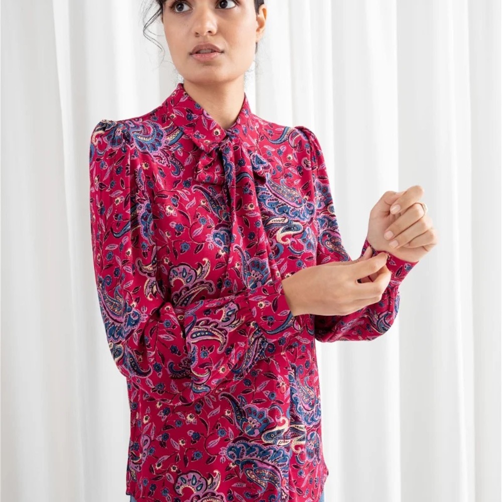 OTHER STORIES
& Paisley Print bow Blouse